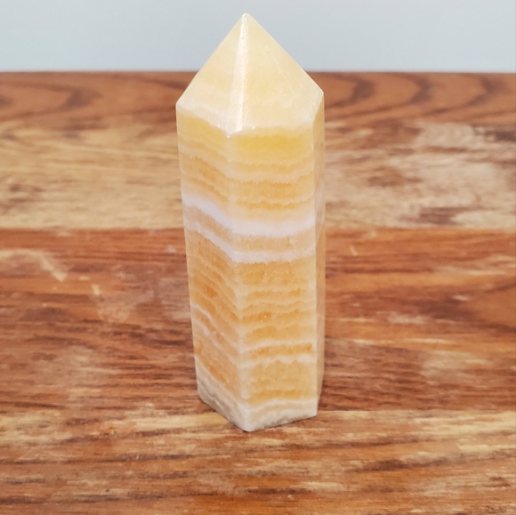 Orange Calcite Crystal Tower - Picture 4 of 7